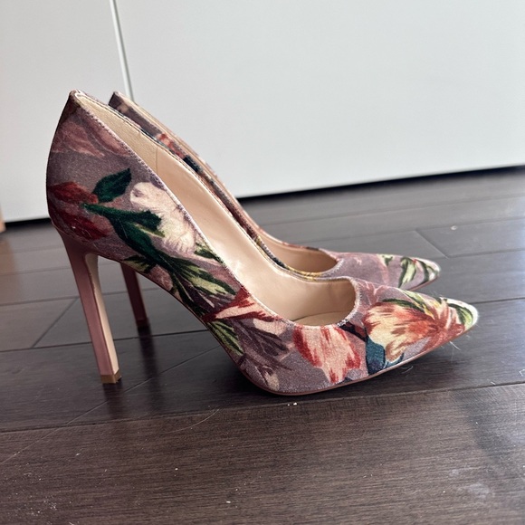 Nine West Velvet Patterned Heels - Picture 1 of 4